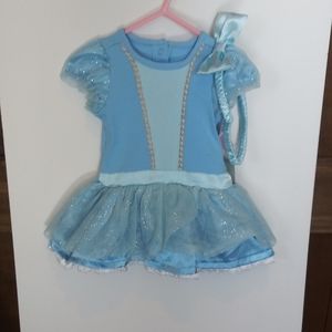 Disney Baby Cinderella Dress/Onesie with Bow NWT